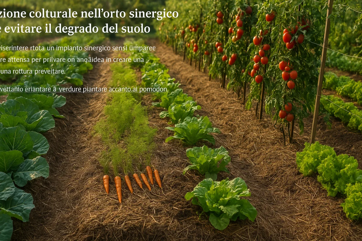 Rotazione colturale nell'orto sinergico: come evitare il degrado del suolo