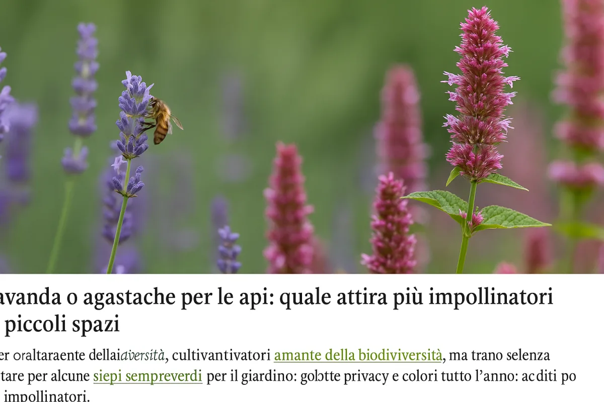Lavanda o agastache per le api: quale attira più impollinatori in piccoli spazi