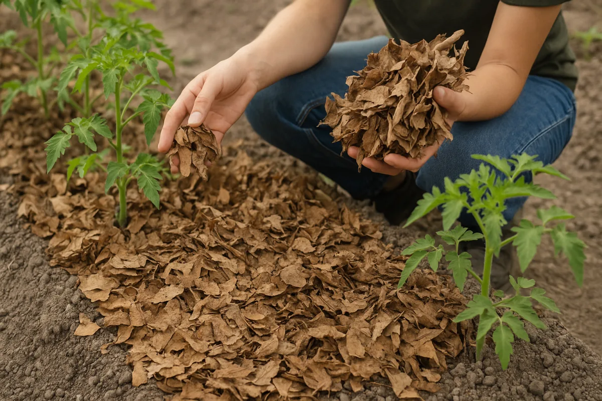 Pacciame di foglie secche nell'orto: come usarlo senza bloccare il terreno