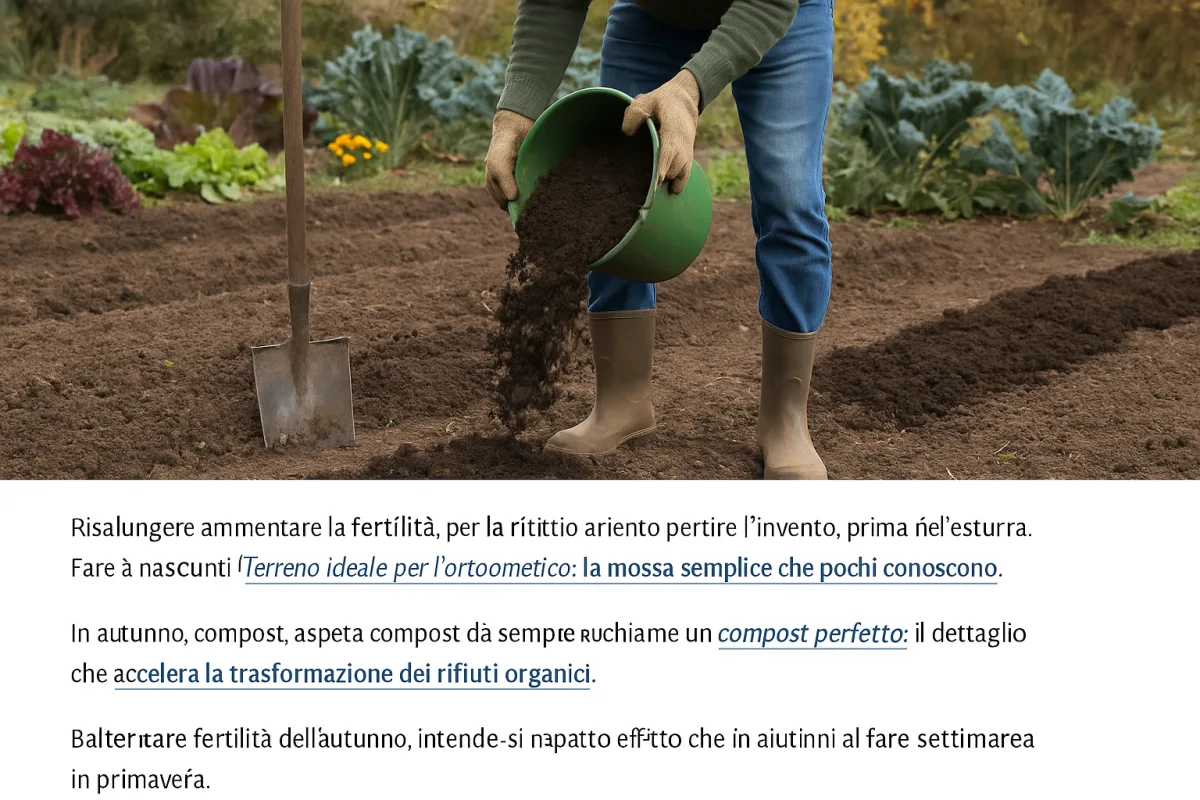 Ammendare il terreno dell'orto in autunno: perché conviene farlo adesso