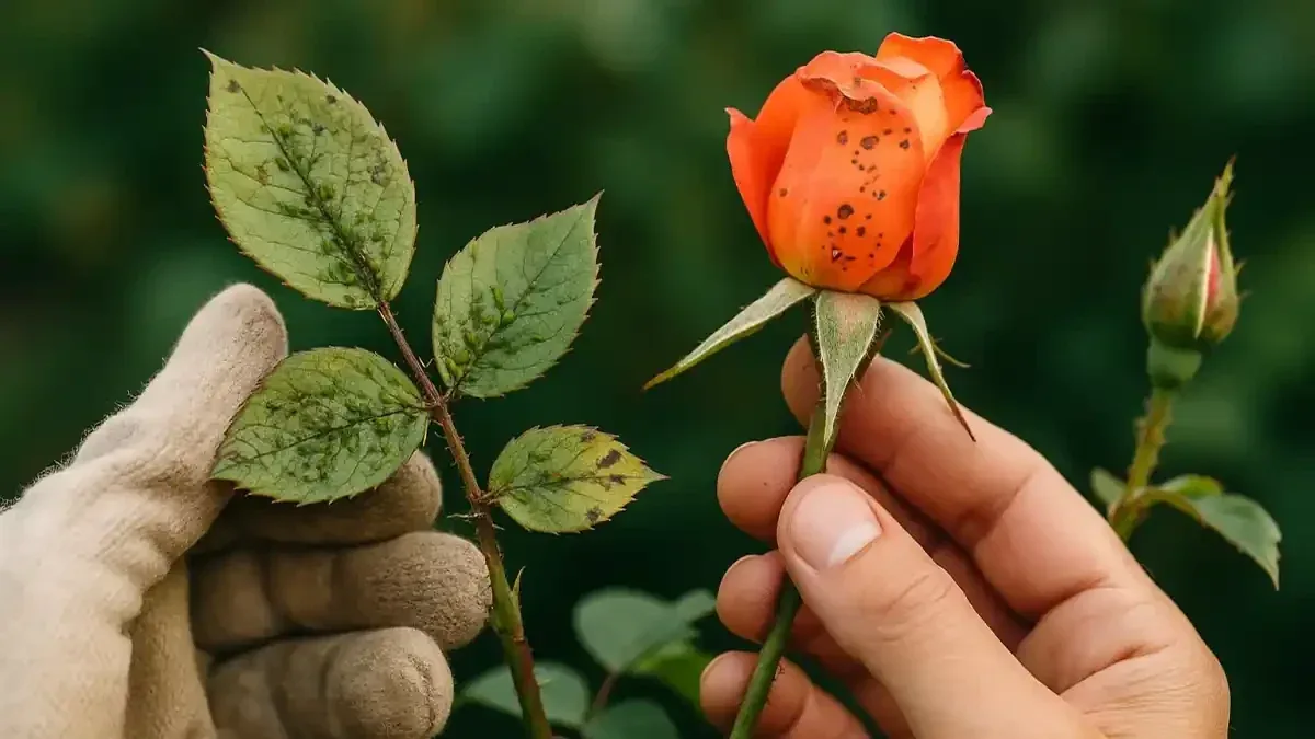 Rose in autunno con foglie macchiate: perché raccogliere quelle cadute può contare più della potatura